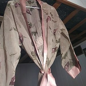 Floral See Thru Robe
